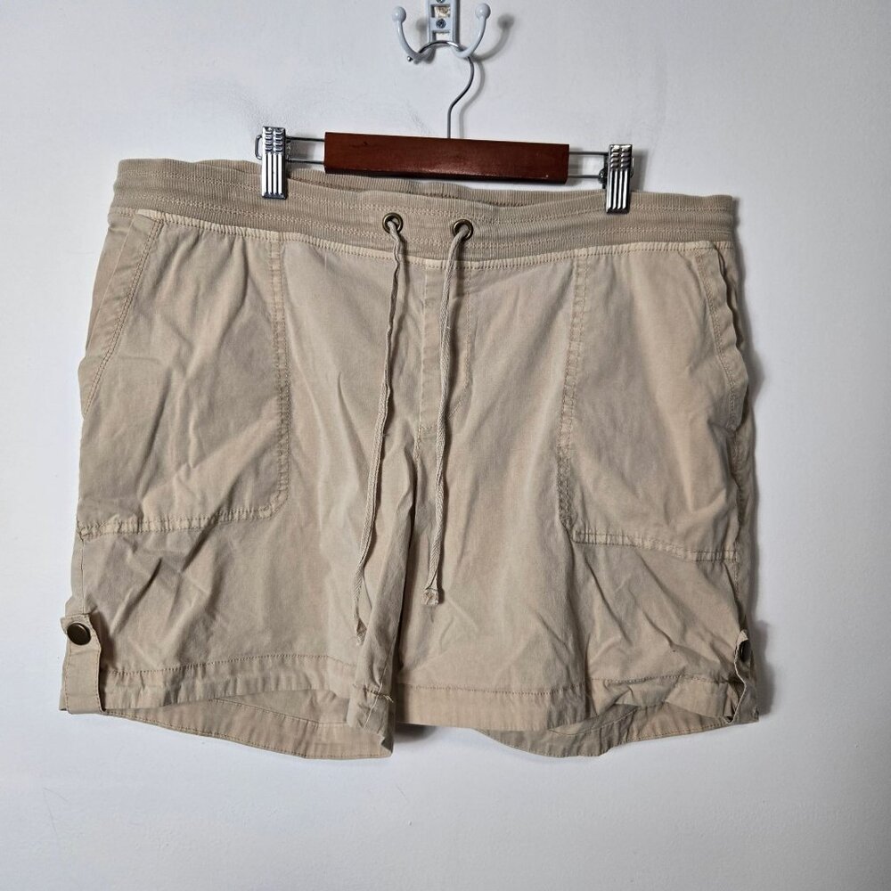XCVI Women's Beige Drawstring Casual Bermuda Shorts